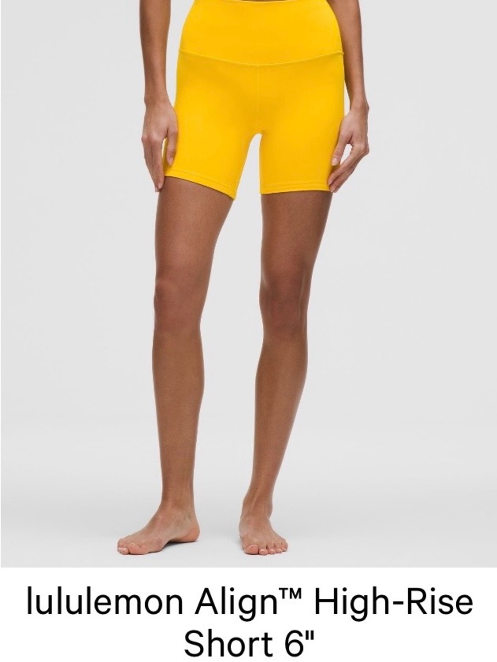 lululemon Align High-Rise 6" Shorts - Maize Yellow